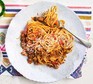 A plate serving 5-a-day Bolognese