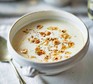 Celeriac, hazelnut & truffle soup in a bowl