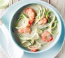 Easy prawn soup in bowl