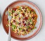 Chorizo & pea risotto served on a plate