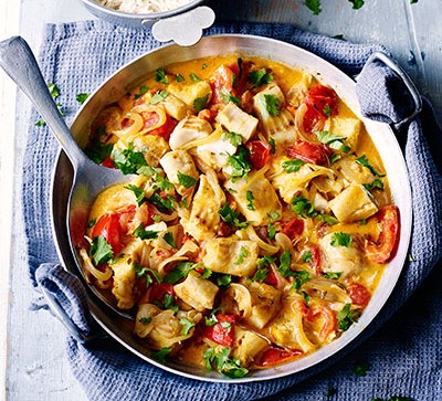 Easy fish Fish mappas in blue pot