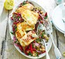Halloumi with lemony lentils, chickpeas & beets