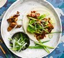 Hoisin mackerel pancakes