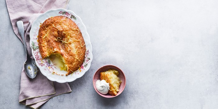 lemon drizzle sponge pudding
