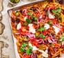 Loaded fries served on a tray