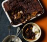 Self-saucing sticky toffee chocolate pudding