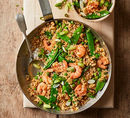 Mangetout recipes Prawn fried rice