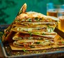 Chicken kiev quesadilla