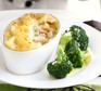 Fish pies with smoked salmon, prawns & dill