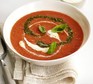Rich tomato soup with pesto