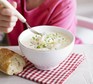 Silky celeriac soup with smoked haddock