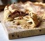 Deep-filled Bramley apple pie