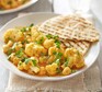 Satay cauliflower & chickpea curry with storecupboard flatbreads