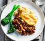 A plate serving slow cooker shepherd's pie