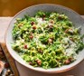 Shredded carbonara sprouts in a serving bowl