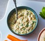 Spicy sardine dip in a small bowl