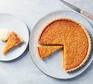 Treacle tart cut into slices